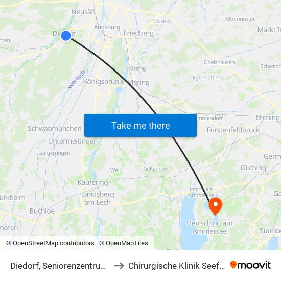 Diedorf, Seniorenzentrum A to Chirurgische Klinik Seefeld map