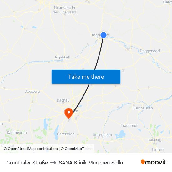 Grünthaler Straße to SANA-Klinik München-Solln map