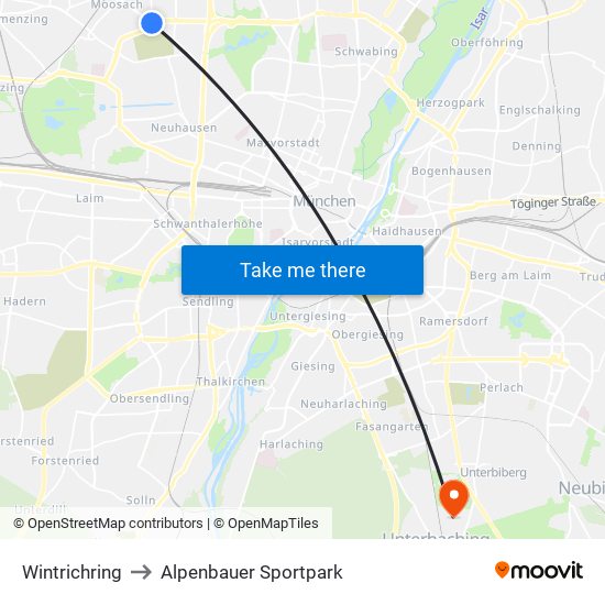 Wintrichring to Alpenbauer Sportpark map