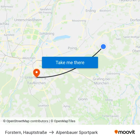 Forstern, Hauptstraße to Alpenbauer Sportpark map