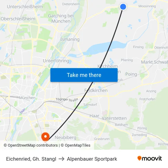 Eichenried, Gh. Stangl to Alpenbauer Sportpark map