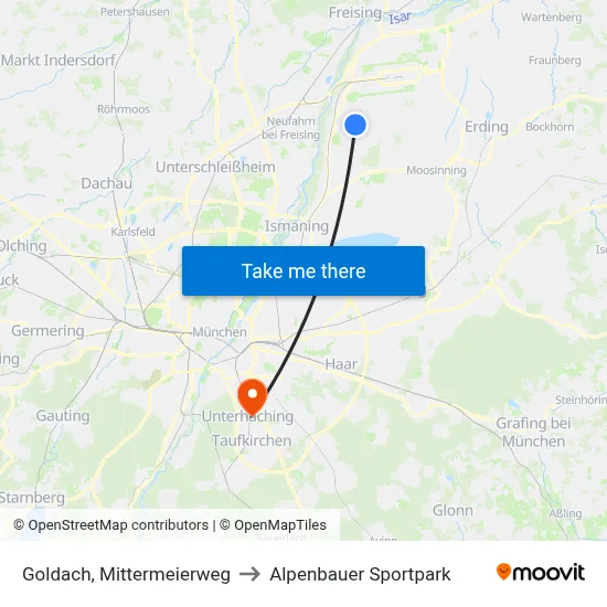 Goldach, Mittermeierweg to Alpenbauer Sportpark map