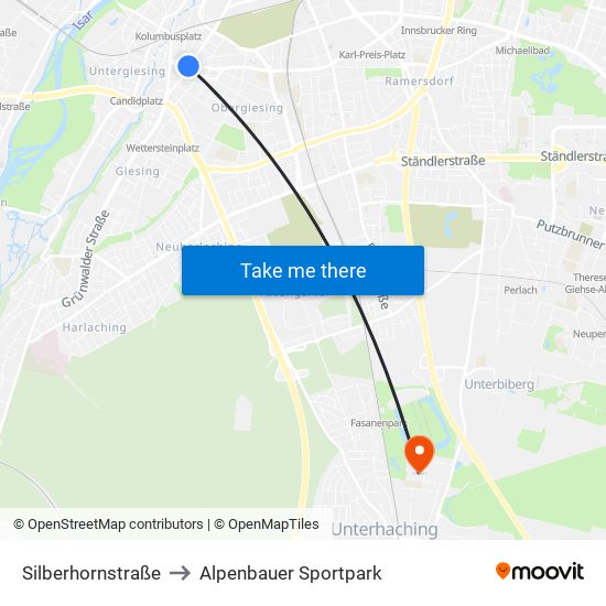 Silberhornstraße to Alpenbauer Sportpark map