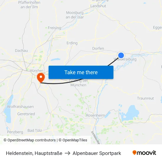 Heldenstein, Hauptstraße to Alpenbauer Sportpark map