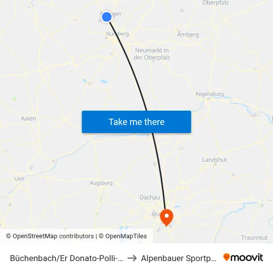 Büchenbach/Er Donato-Polli-Str to Alpenbauer Sportpark map