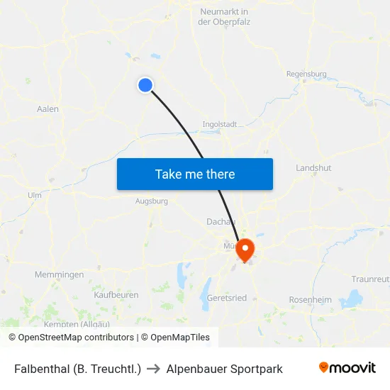 Falbenthal (B. Treuchtl.) to Alpenbauer Sportpark map