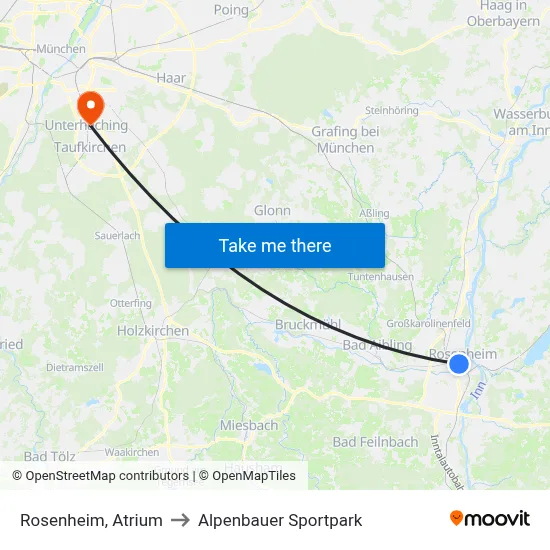 Rosenheim, Atrium to Alpenbauer Sportpark map