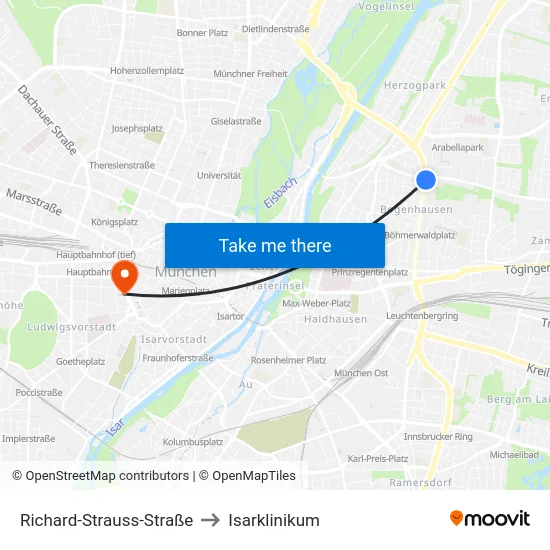 Richard-Strauss-Straße to Isarklinikum map