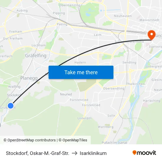 Stockdorf, Oskar-M.-Graf-Str. to Isarklinikum map