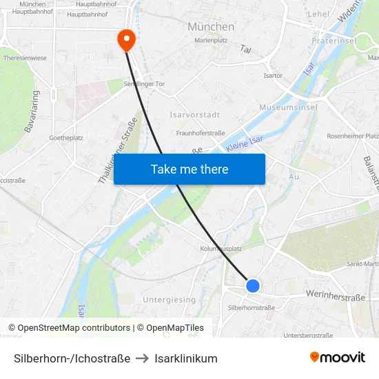 Silberhorn-/Ichostraße to Isarklinikum map