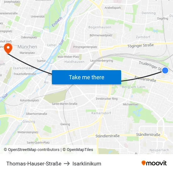 Thomas-Hauser-Straße to Isarklinikum map