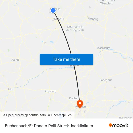 Büchenbach/Er Donato-Polli-Str to Isarklinikum map