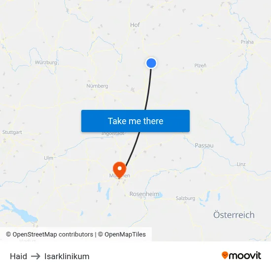 Haid to Isarklinikum map