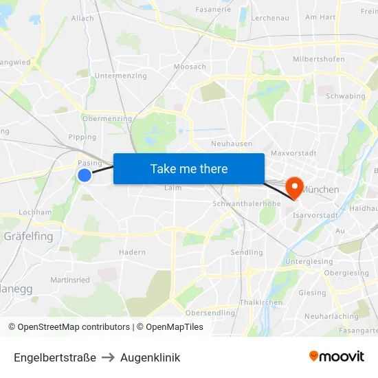 Engelbertstraße to Augenklinik map