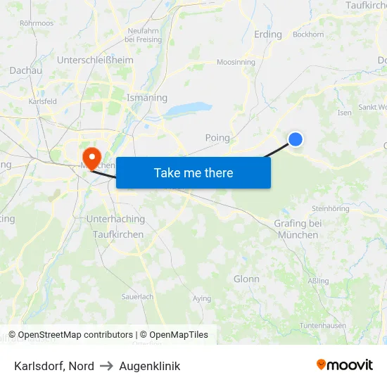 Karlsdorf, Nord to Augenklinik map
