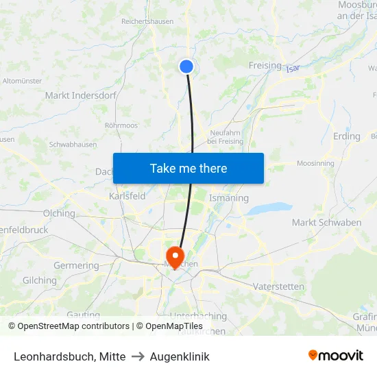 Leonhardsbuch, Mitte to Augenklinik map