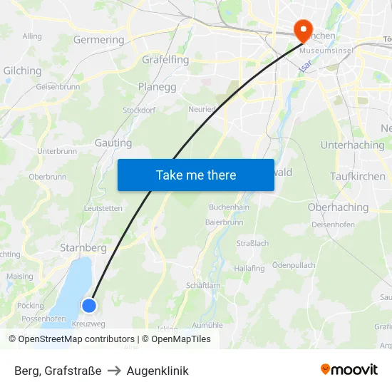 Berg, Grafstraße to Augenklinik map