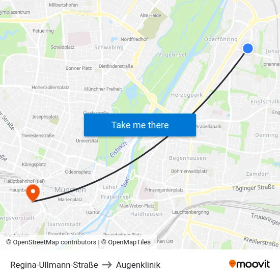 Regina-Ullmann-Straße to Augenklinik map