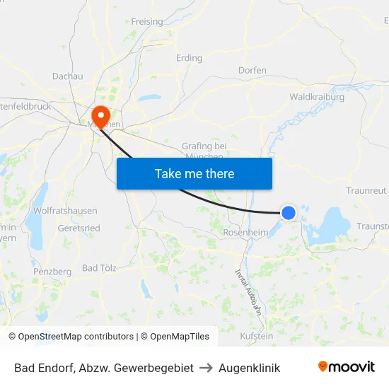 Bad Endorf, Abzw. Gewerbegebiet to Augenklinik map