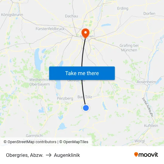 Obergries, Abzw. to Augenklinik map