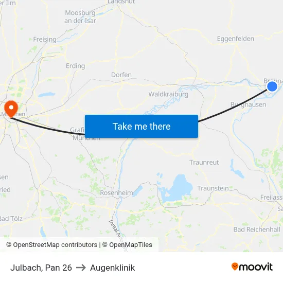 Julbach, Pan 26 to Augenklinik map