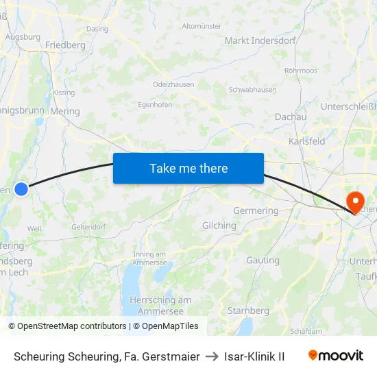 Scheuring Scheuring, Fa. Gerstmaier to Isar-Klinik II map
