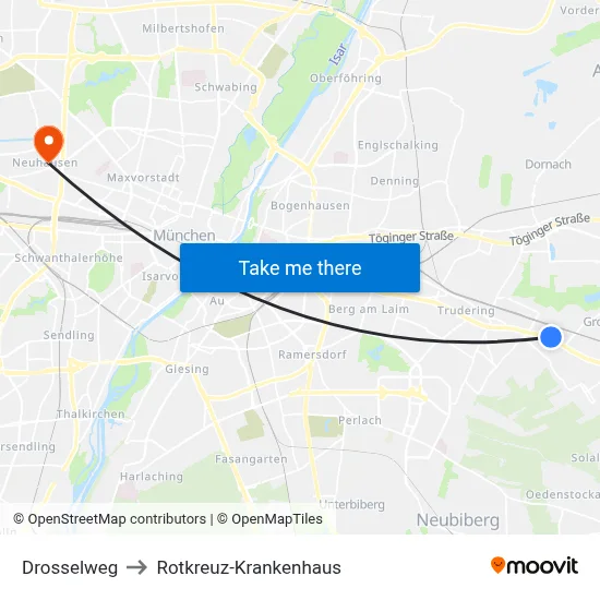 Drosselweg to Rotkreuz-Krankenhaus map