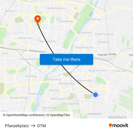 Pfanzeltplatz to DTM map