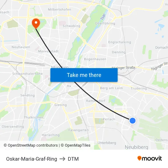 Oskar-Maria-Graf-Ring to DTM map