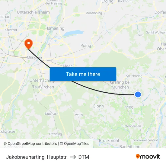 Jakobneuharting, Hauptstr. to DTM map
