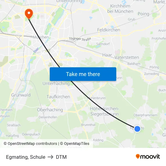 Egmating, Schule to DTM map