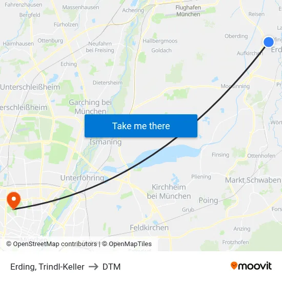 Erding, Trindl-Keller to DTM map