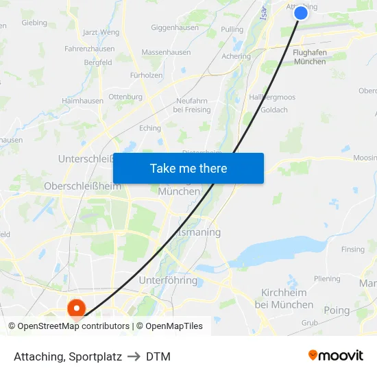 Attaching, Sportplatz to DTM map