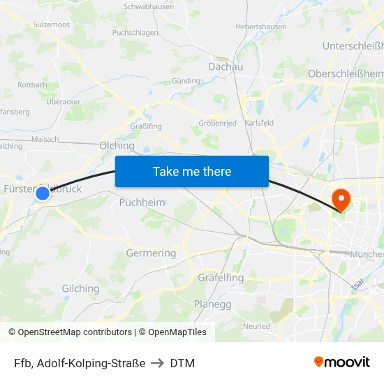 Ffb, Adolf-Kolping-Straße to DTM map