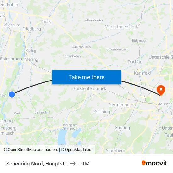 Scheuring Nord, Hauptstr. to DTM map