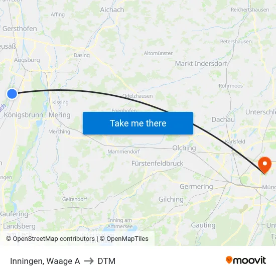 Inningen, Waage A to DTM map