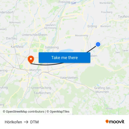 Hörlkofen to DTM map