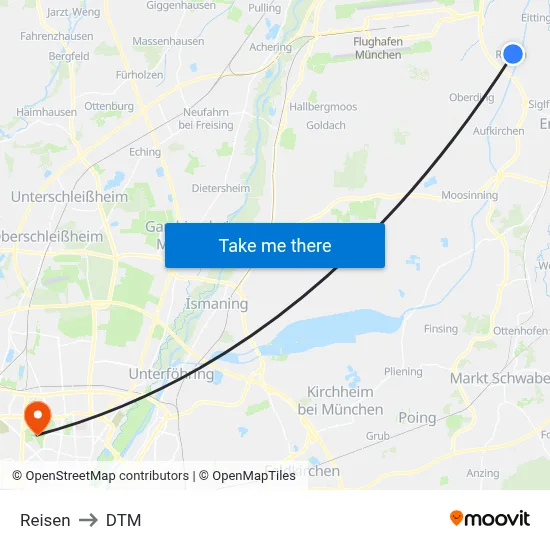 Reisen to DTM map