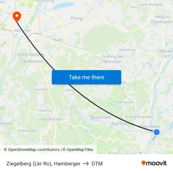 Ziegelberg (Lkr Ro), Hamberger to DTM map