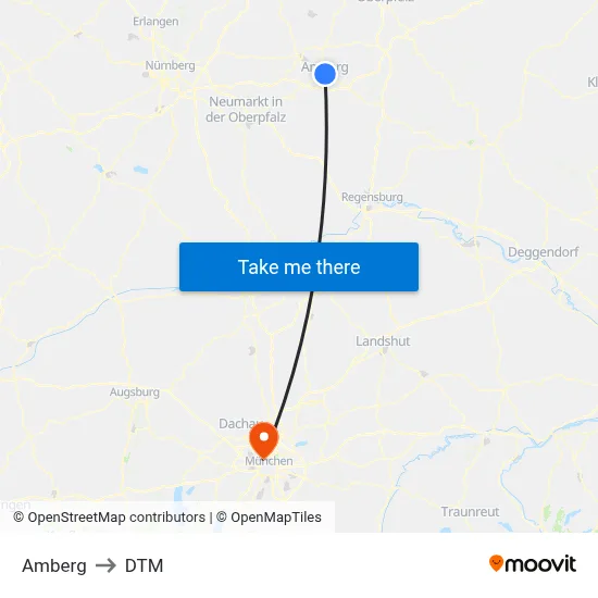 Amberg to DTM map