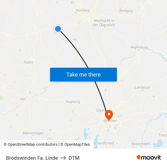 Brodswinden Fa. Linde to DTM map