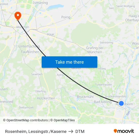 Rosenheim, Lessingstr./Kaserne to DTM map