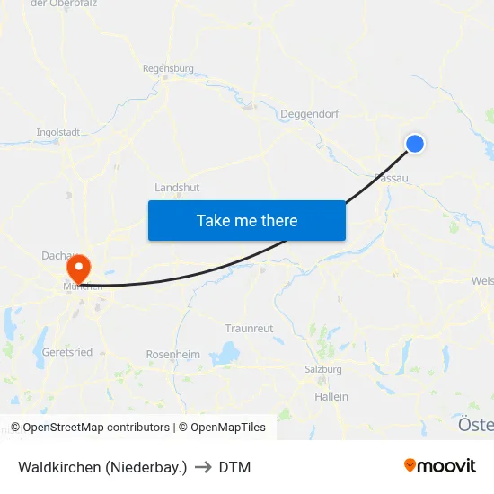 Waldkirchen (Niederbay.) to DTM map