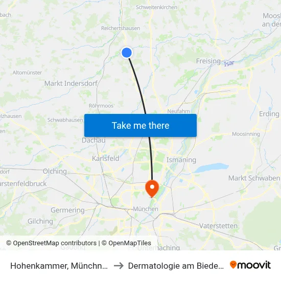 Hohenkammer, Münchner Str. to Dermatologie am Biederstein map