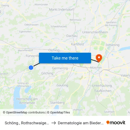 Schöng., Rothschwaiger Str. to Dermatologie am Biederstein map