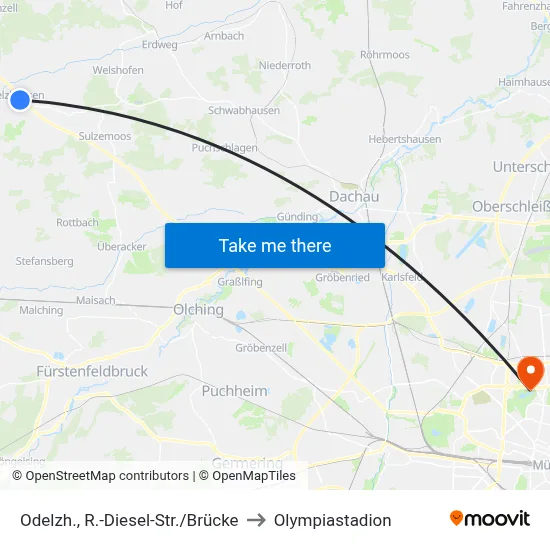 Odelzh., R.-Diesel-Str./Brücke to Olympiastadion map