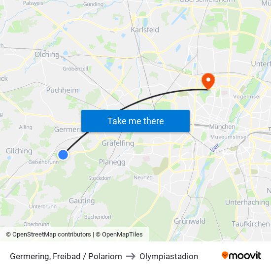 Germering, Freibad / Polariom to Olympiastadion map