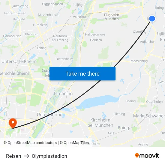 Reisen to Olympiastadion map