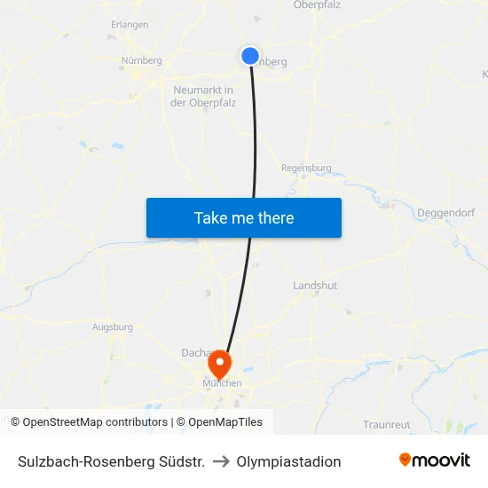 Sulzbach-Rosenberg Südstr. to Olympiastadion map