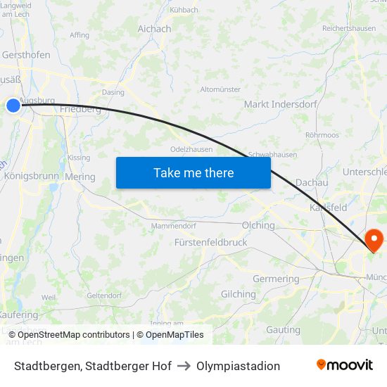 Stadtbergen, Stadtberger Hof to Olympiastadion map